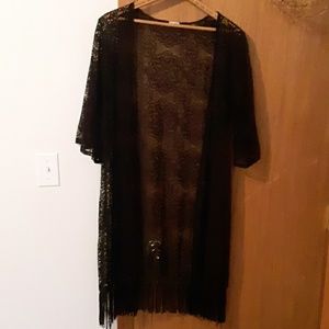 Black Lace Kimono